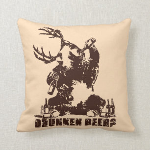 Drunken beer? throw pillow