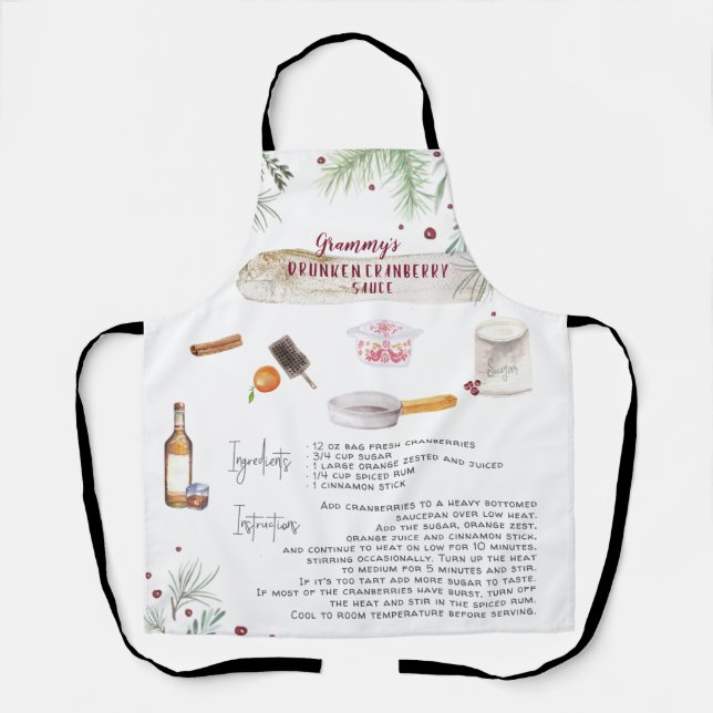 Drunken Cranberry Sauce | Recipe Heirloom Apron (Front)