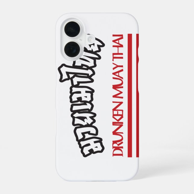 Drunken Muay Thai iPhone 16 Case (Back)