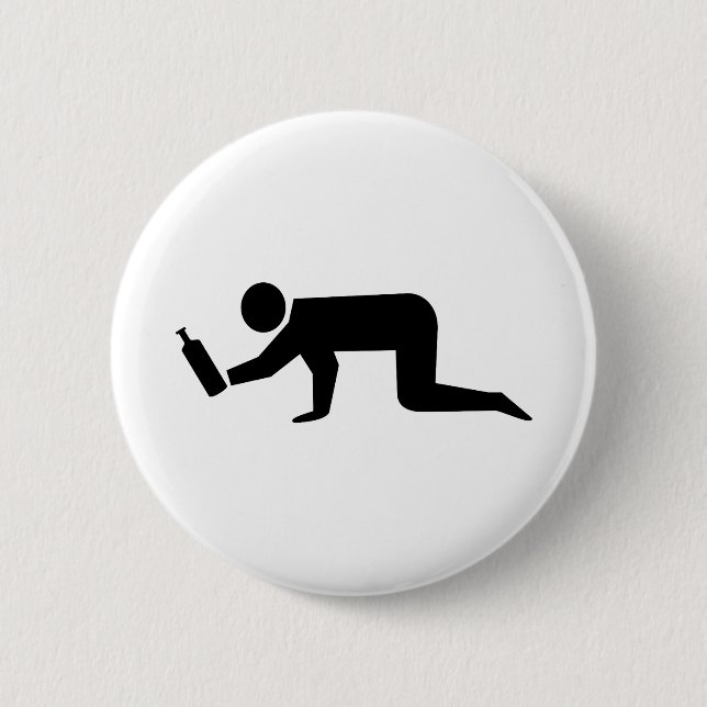 Drunken People 2 Inch Round Button (Front)