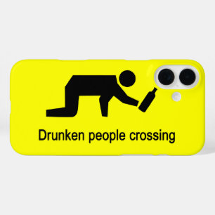 Drunken people crossing ⚠ Thai Sign ⚠ iPhone 16 Plus Case