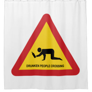 DRUNKEN PEOPLE CROSSING TRAFFIC SIGN