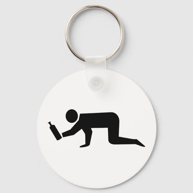 Drunken People Keychain (Front)