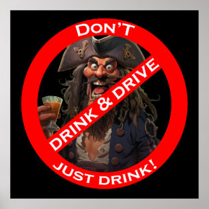 Drunken Pirate "Do Not" Sign Humour
