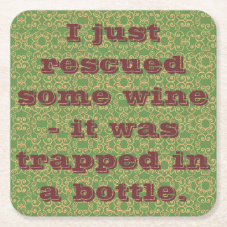 Drunken Sayings Square Paper Coaster