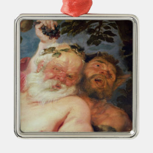 Drunken Silenus Supported by Satyrs, c.1620 Metal Ornament