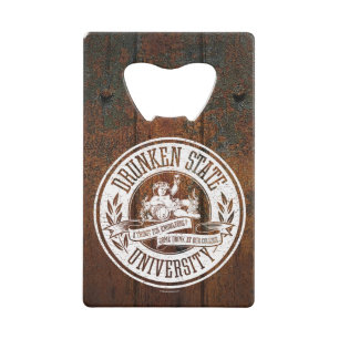 Drunken State University Wallet Bottle Opener