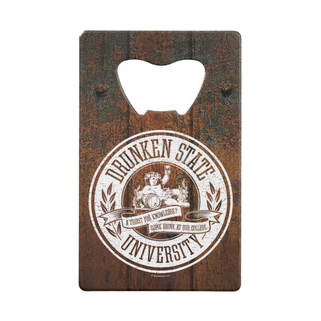 Drunken State University Wallet Bottle Opener (Front)