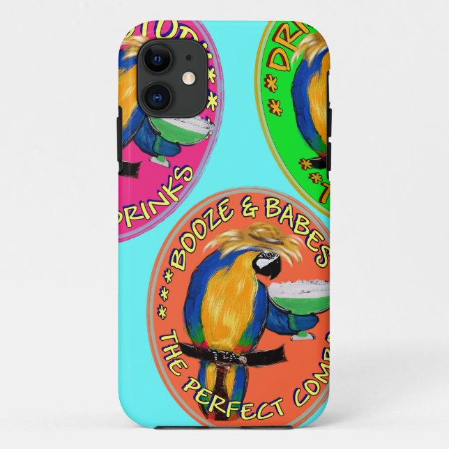 DRUNKIN PARROTS Case-Mate iPhone CASE (Back)