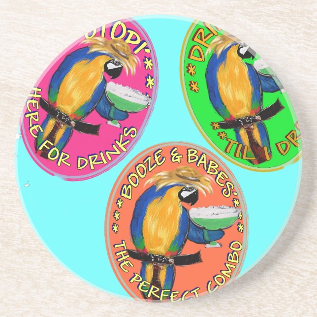 DRUNKIN PARROTS COASTER (Front)