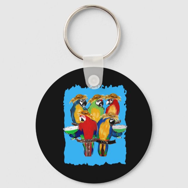 Drunkin Parrots Keychain (Front)
