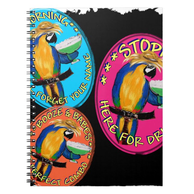 DRUNKIN PARROTS NOTEBOOK (Front)