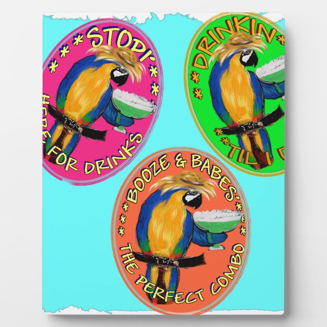 DRUNKIN PARROTS PLAQUE (Front)