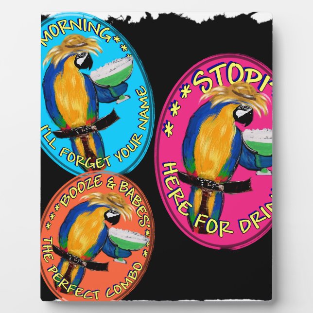 DRUNKIN PARROTS PLAQUE (Front)