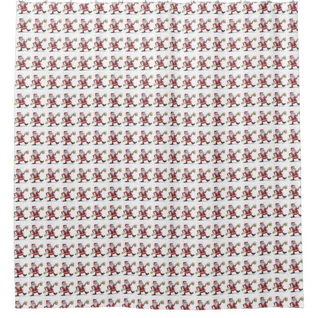 "DRUNKIN' SANTA" SHOWER CURTAIN (Front)