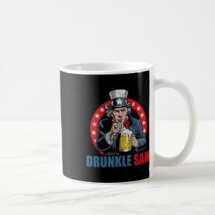 Drunkle Sam Funny 4th Of July Uncle Sam Usa Beer D Coffee Mug