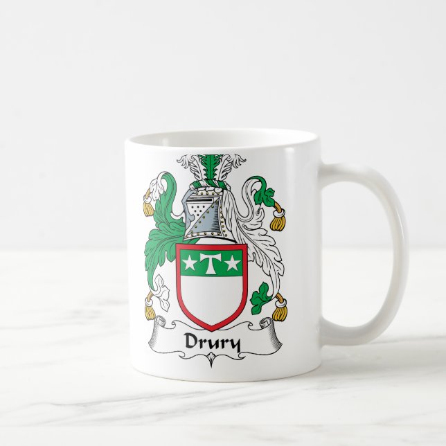 Drury Family Crest Coffee Mug (Right)