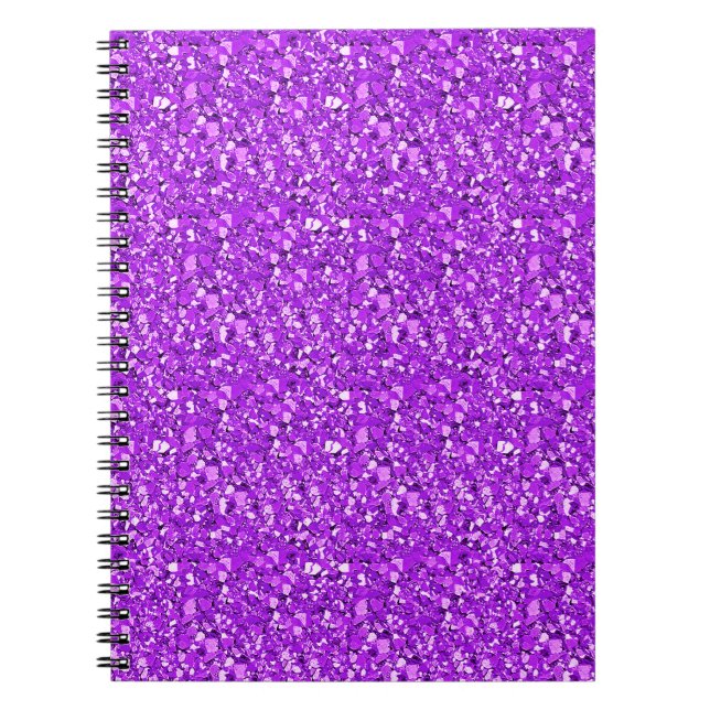 Druzy crystal - amethyst purple notebook (Front)