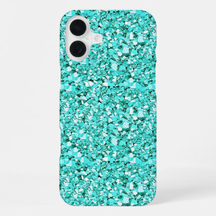 Druzy crystal - aquamarine blue iPhone 16 plus case