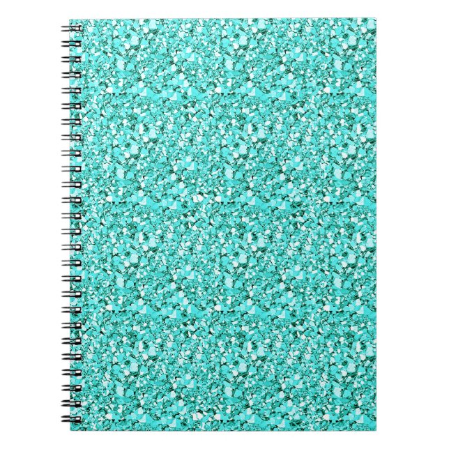 Druzy crystal - aquamarine blue notebook (Front)
