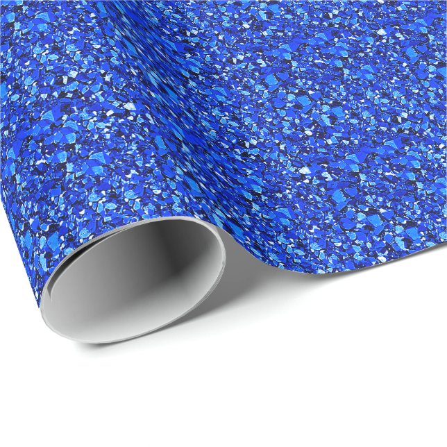 Druzy crystal - cobalt blue wrapping paper (Roll Corner)