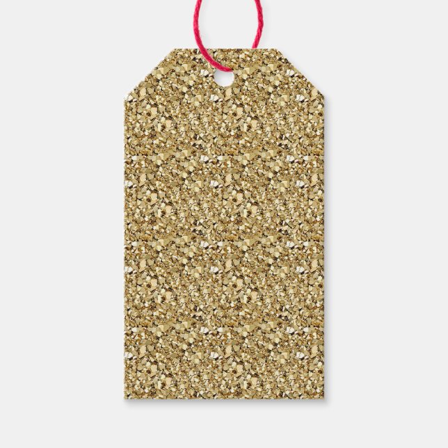 Druzy crystal - metallic gold gift tags (Front)