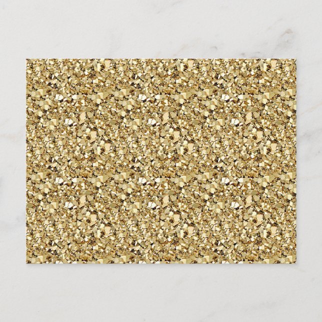 Druzy crystal - metallic gold postcard (Front)