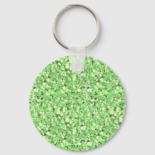 Druzy crystal - peridot green keychain