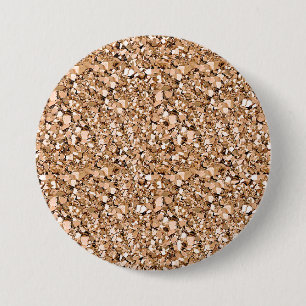 Druzy crystal - rose gold colour 3 inch round button