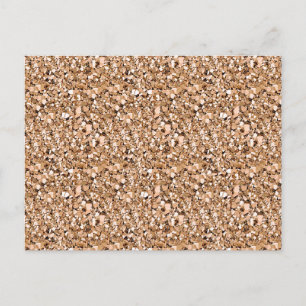 Druzy crystal - rose gold colour postcard
