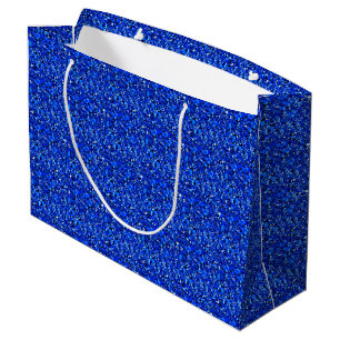 Druzy crystal - sapphire blue large gift bag