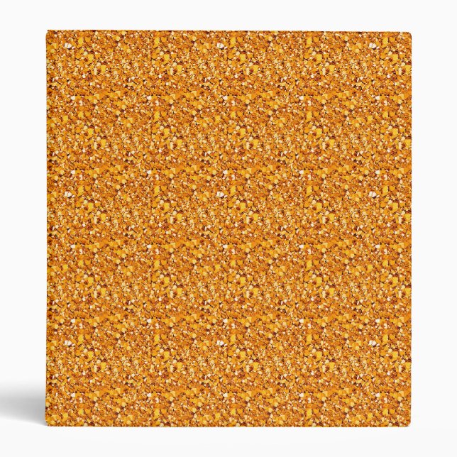 Druzy crystal - tangerine orange binder (Front)