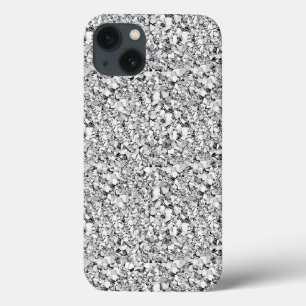Druzy crystal - white gold colour iPhone 13 case