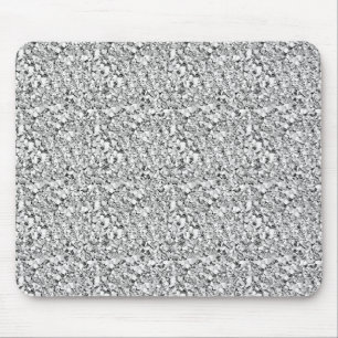 Druzy crystal - white gold colour mouse pad