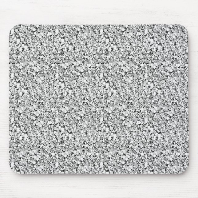 Druzy crystal - white gold colour mouse pad (Front)