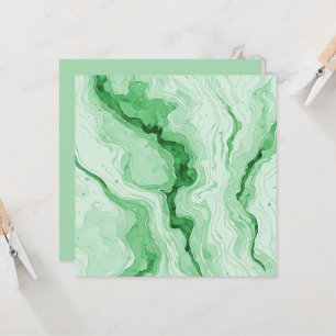 Druzy Forest Green Agate Illusion Card