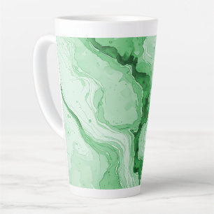 Druzy Forest Green Agate Look Latte Mug