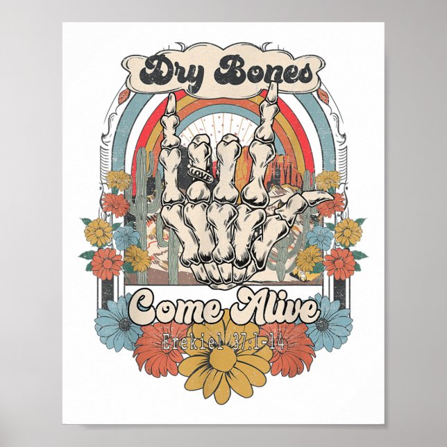 Dry Bones Come Alive Christian, Christian Motivati Poster (Front)