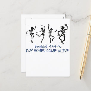 Dry Bones Come Alive Funny Christian Halloween Holiday Postcard