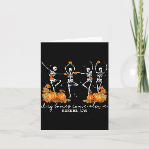 Dry Bones Come Alive Halloween Skeleton Dancing Ch Card
