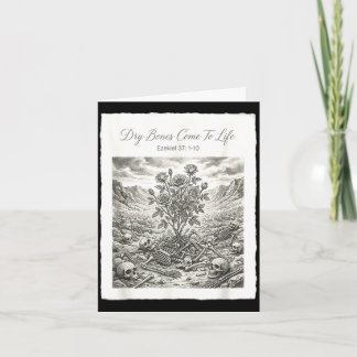 Dry bones come to life christian bible poster  card