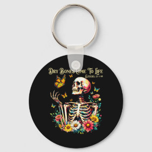 Dry Bones Come to Life Skeleton Christian Jesus Keychain
