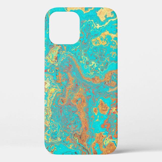 Dry brush painting marble gold artwork. Abstract f Case-Mate iPhone Case (Back)