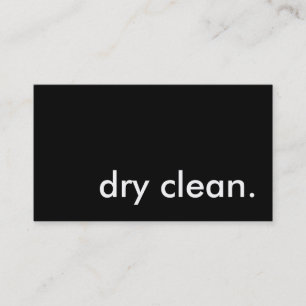 dry clean. business card