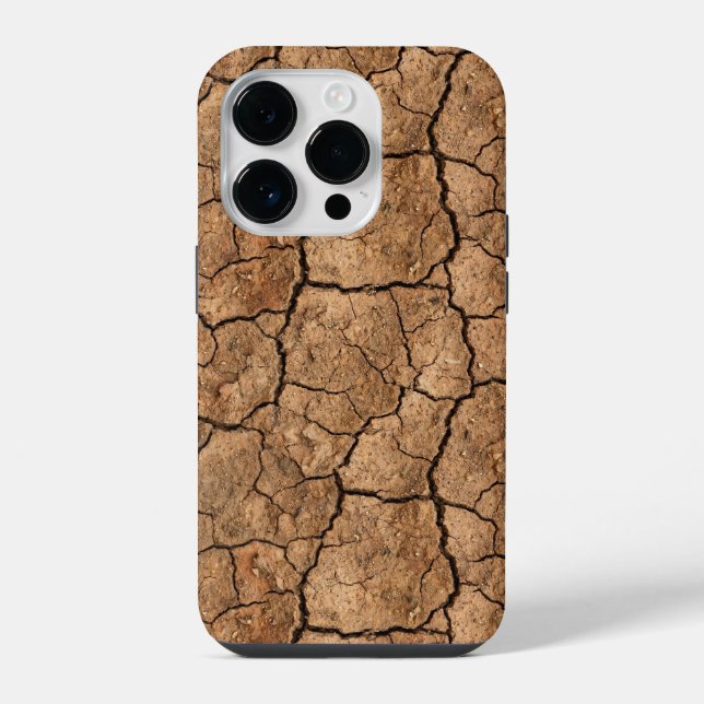Dry Cracked Earth Texture iPhone Case (Back)