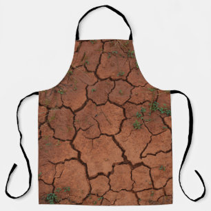 dry, cracked ground apron