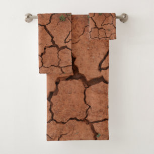 dry, cracked ground bath towel set