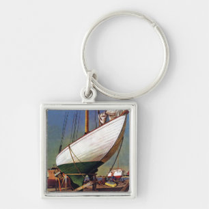 Dry Dock by John Atherton Keychain