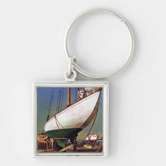 Dry Dock by John Atherton Keychain (Front)