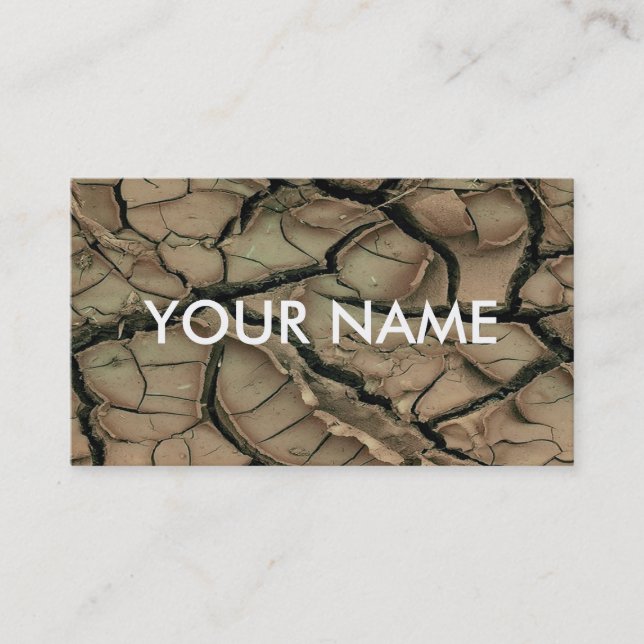 DRY EARTH + your text Business Card (Front)